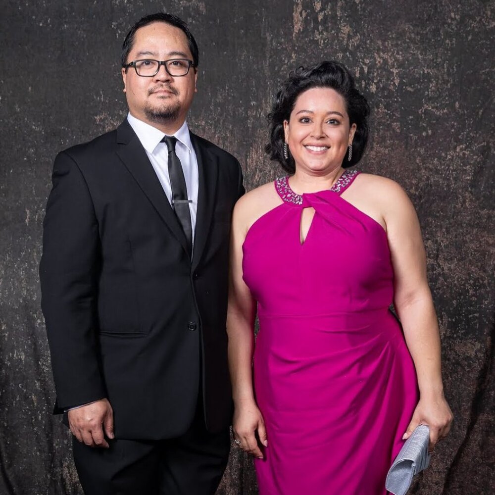 Fuschia Evening Gown with Crystal Embellished Neckline